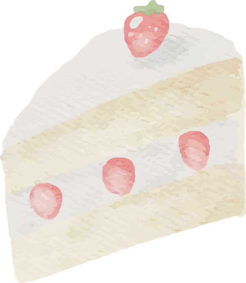 pastel de acuarela y postre png