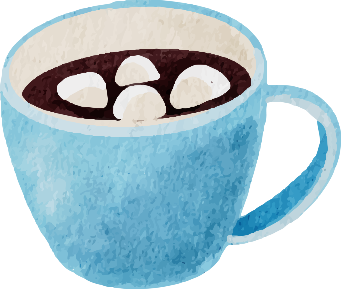 watercolor coffee and beverage elements png