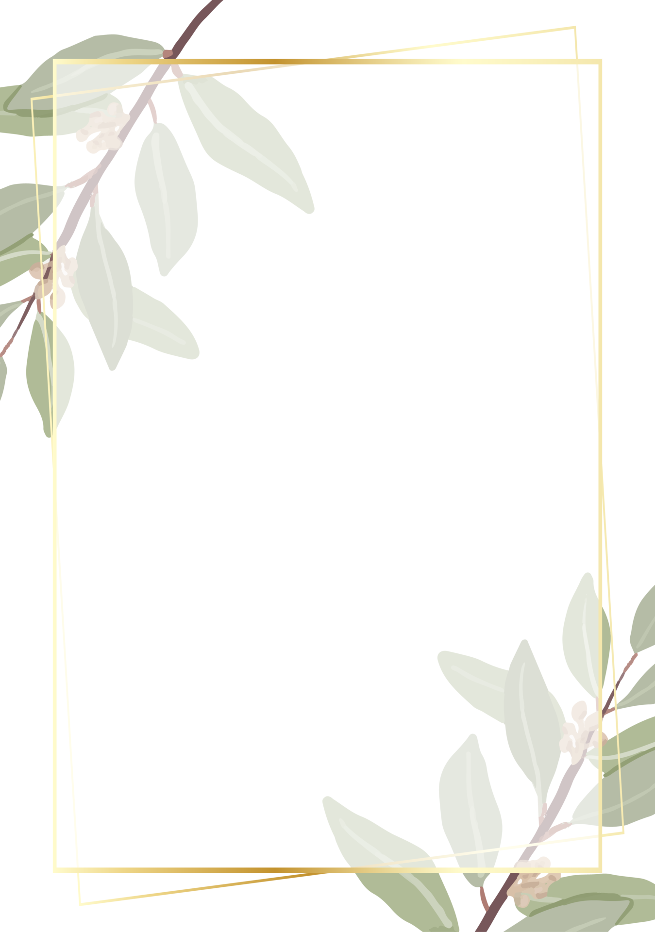 Carte blanche vierge et enveloppe avec feuilles d'eucalyptus. Invitation  vierge . image libre de droit par InkDropCreative © #333770528