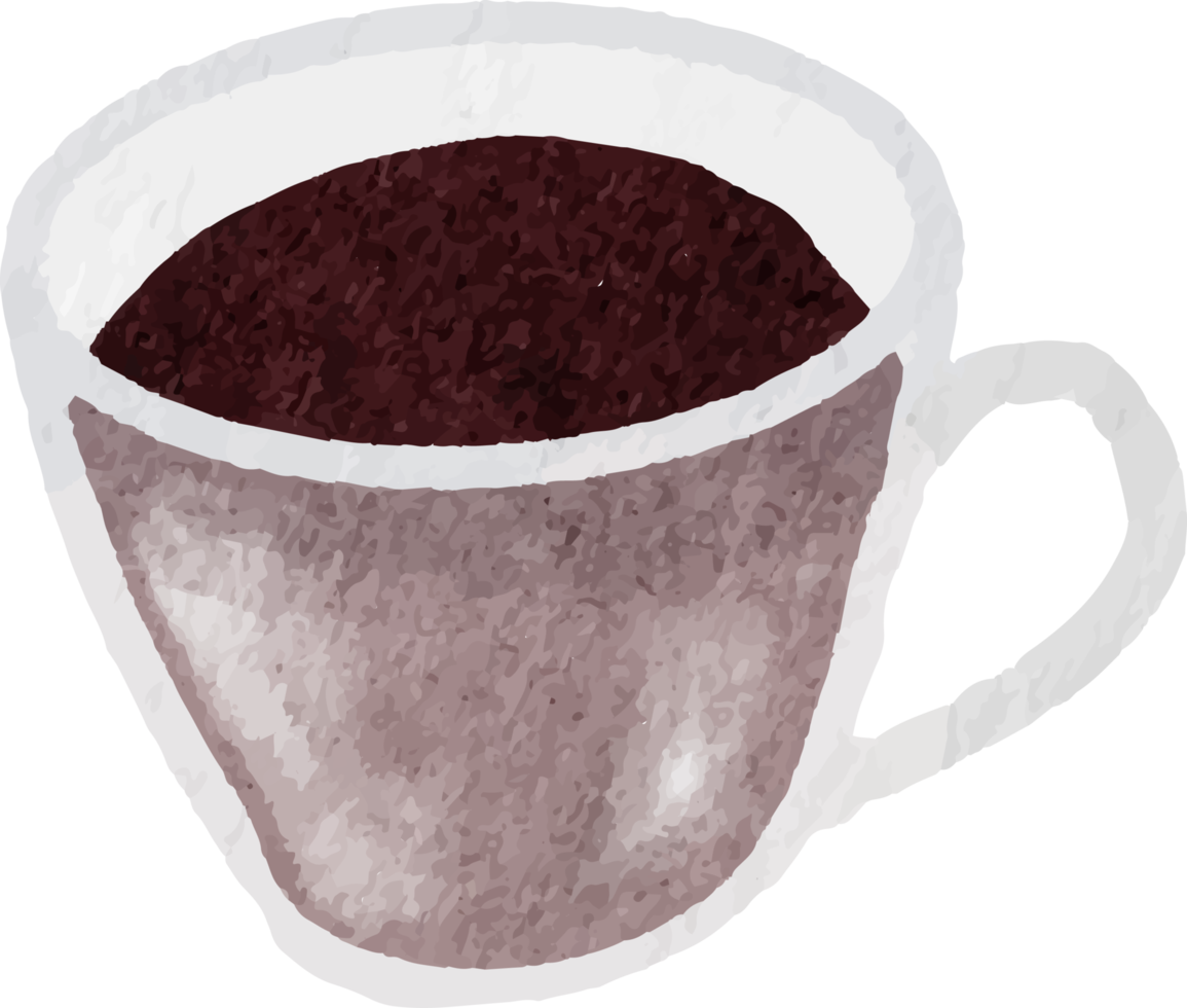 akvarell kaffe och dryck element png