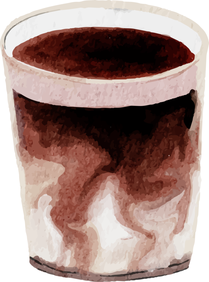 watercolor coffee and beverage elements png