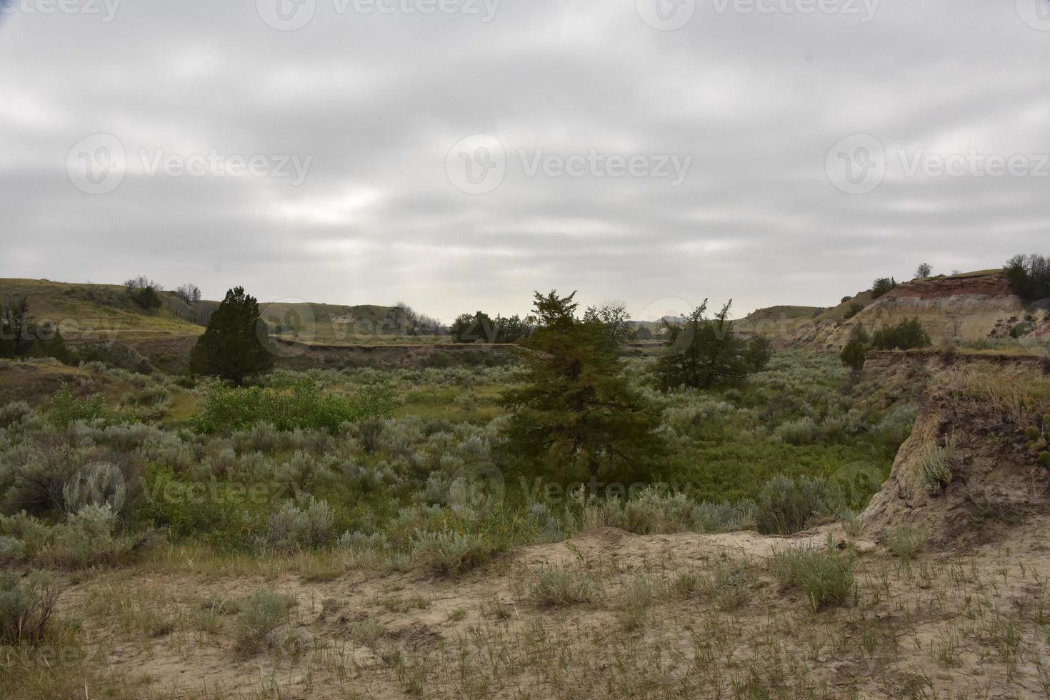 Rural Badlands in the Midwest of South Dakota photo