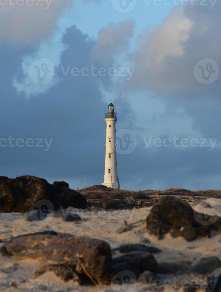 Scenic View of the Lighthouse in North Aruba photo