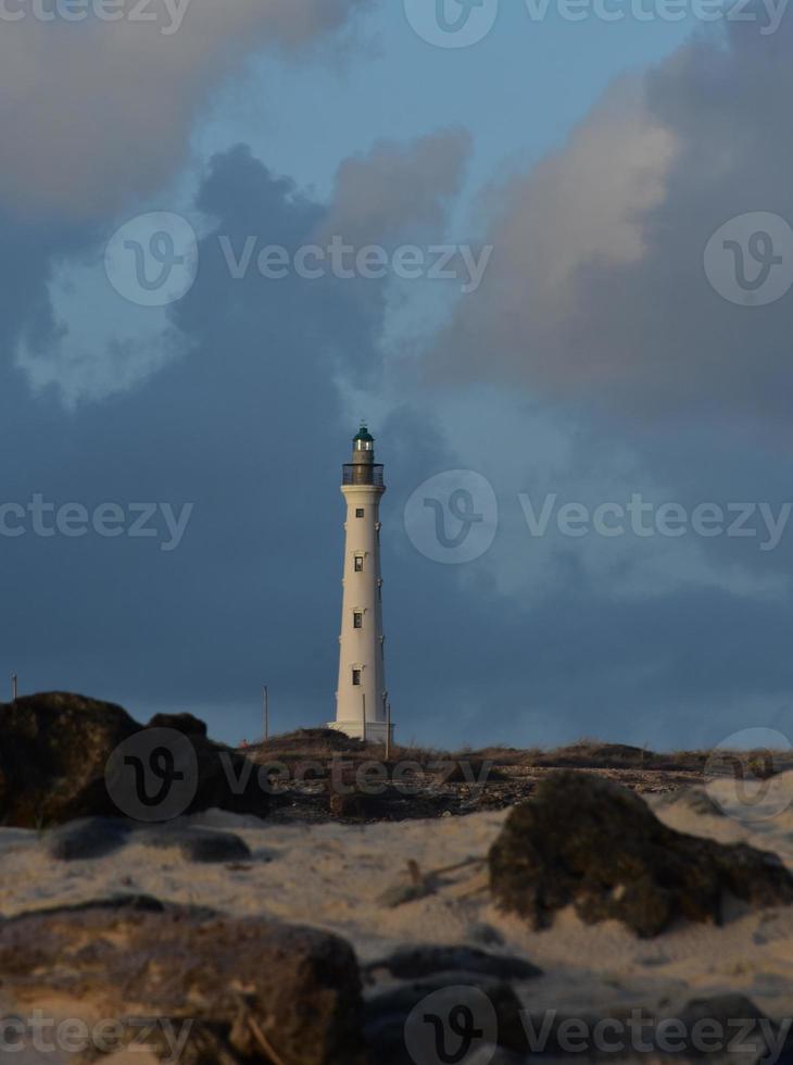 Aruba Lighthouse in the Early Morning Hours photo