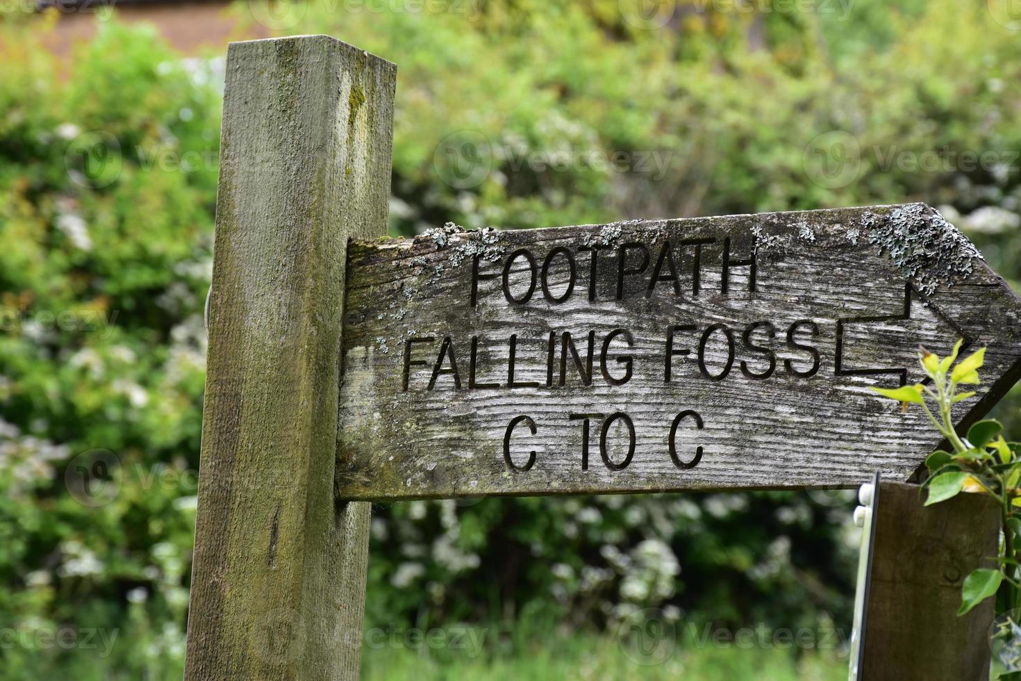 Coast to Coast Wooden Sign Post to Falling Foss photo
