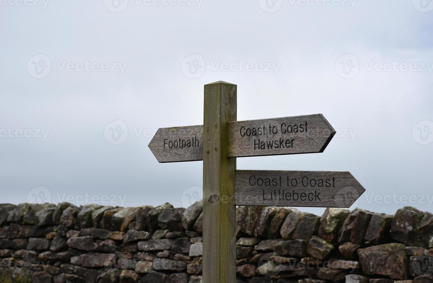 Distances Indicated on Coast to Coast Sign Post photo