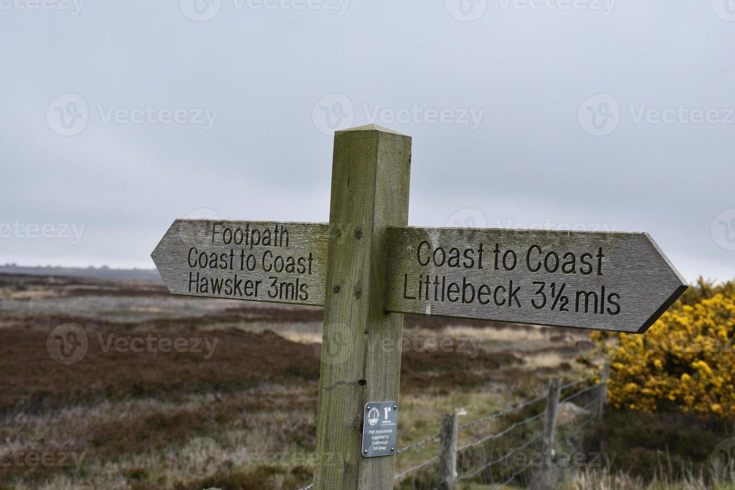 Coast to Coast Trail Marker to Littlebeck and Hawsker photo