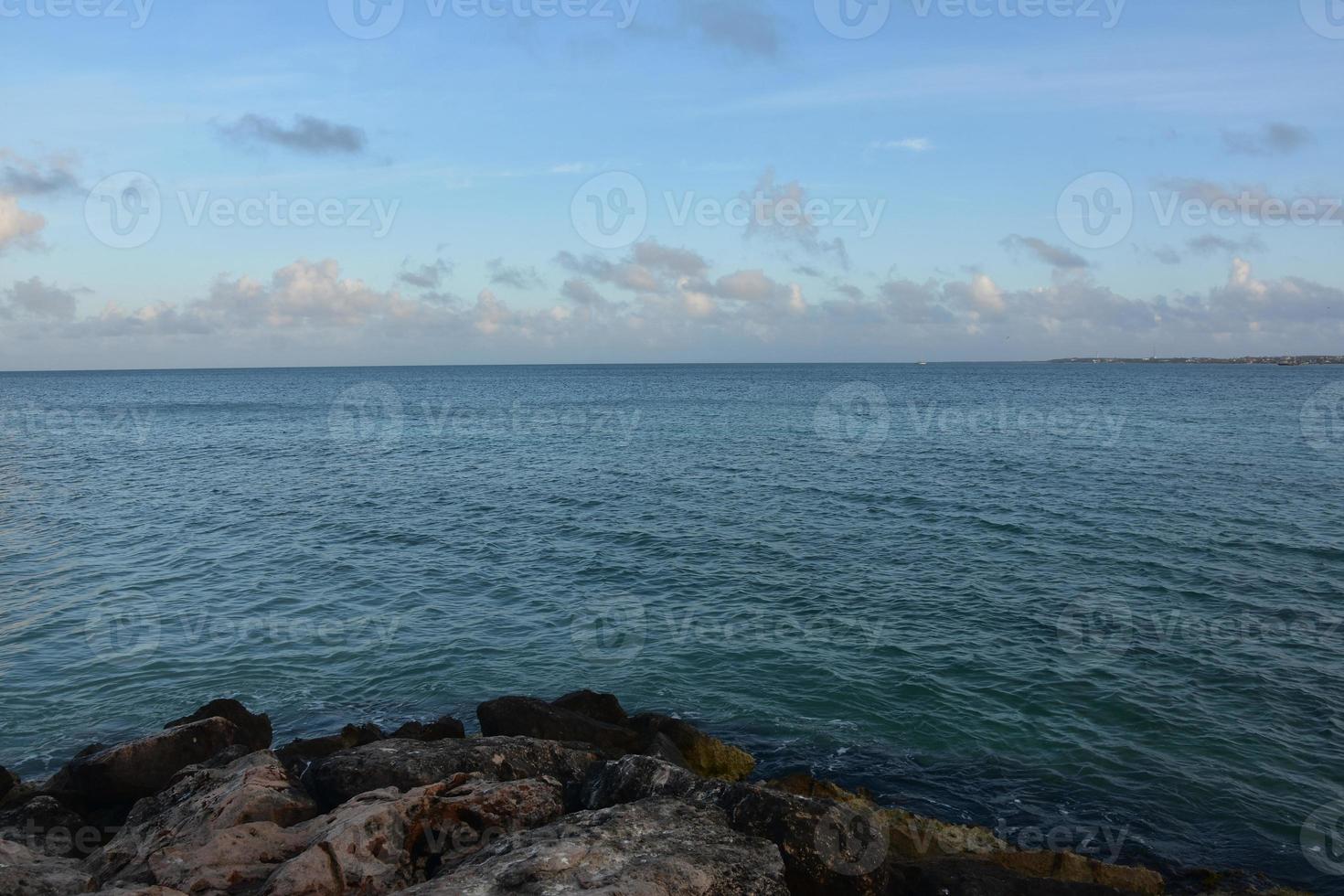 Low Clouds Hovering Just Above the Ocean photo