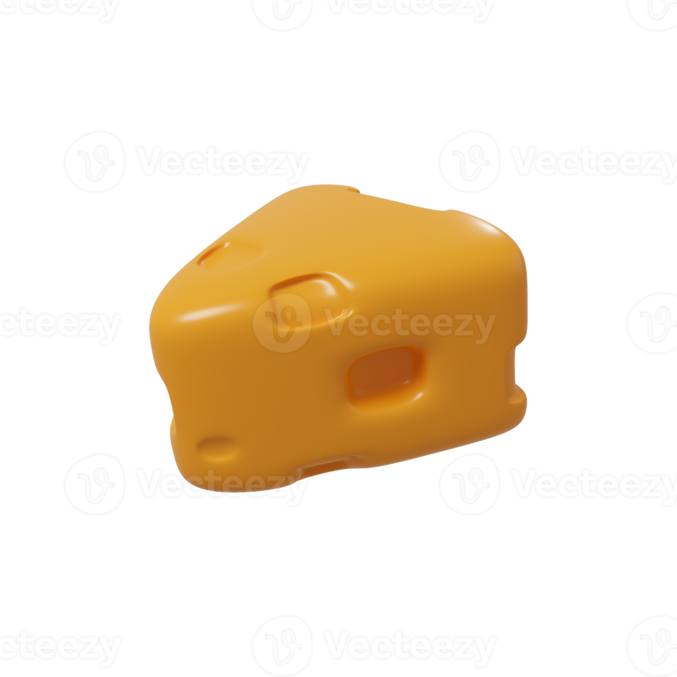 ilustração 3D do ícone de queijo png