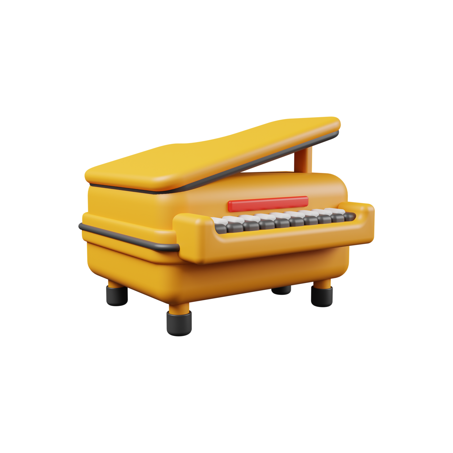 3d illustration of piano icon 9596488 PNG