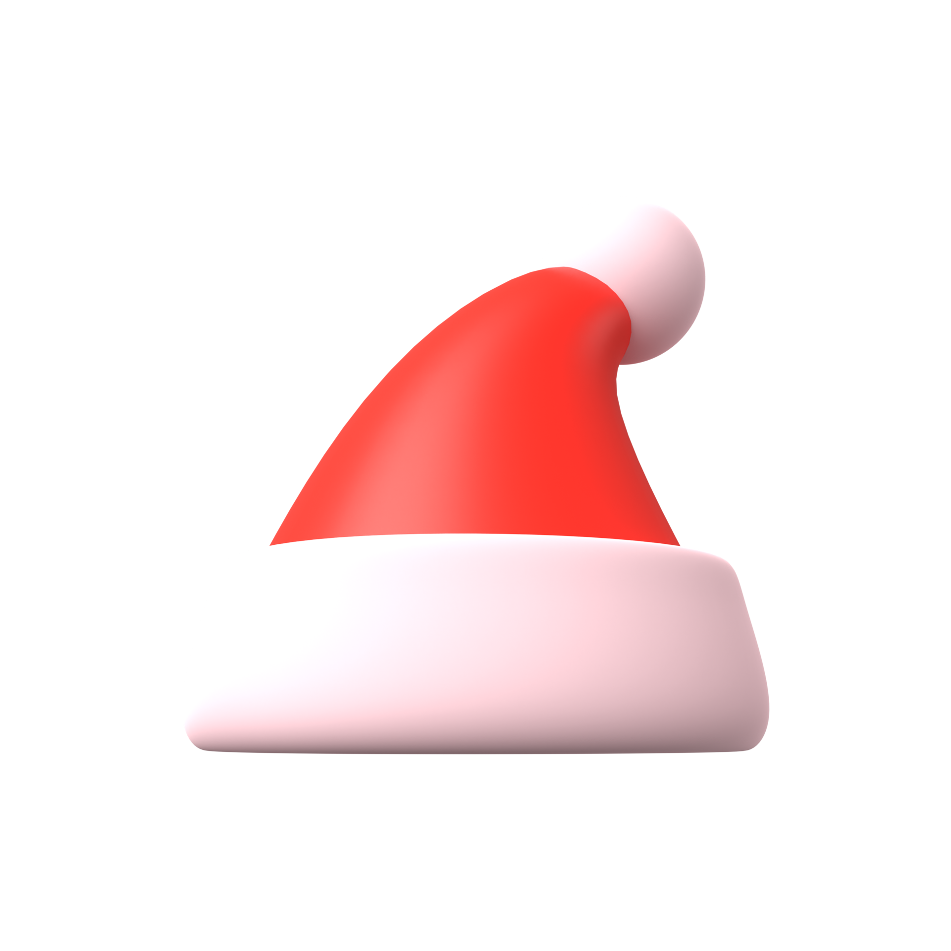 3d-illustration-of-santa-hat-9596494-png