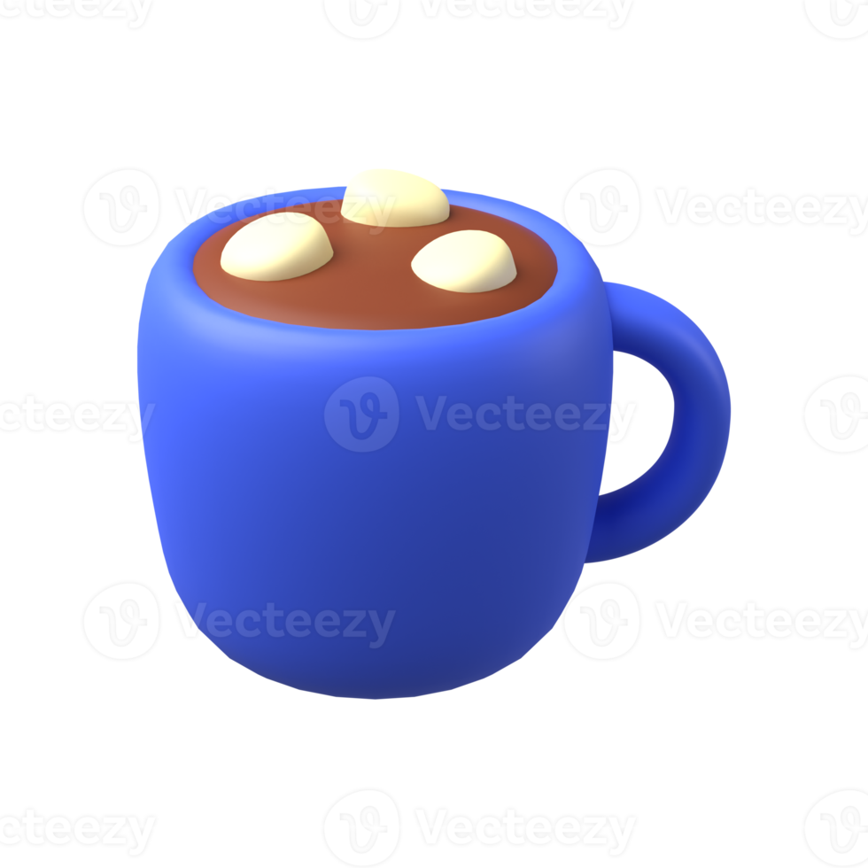 3d illustration of hot chocolate png