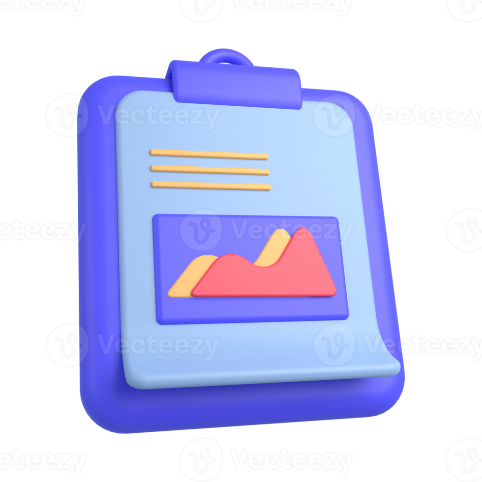 3d illustration of report icon png