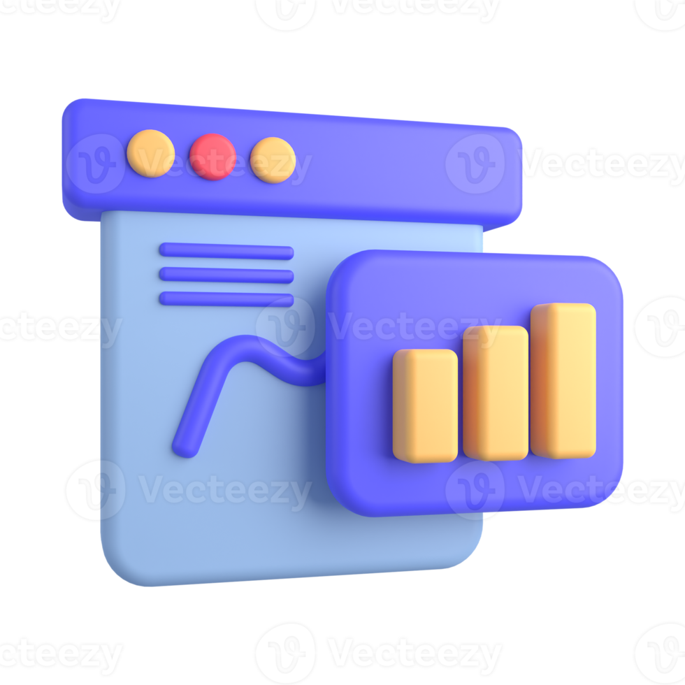 3d illustration of data statistics png