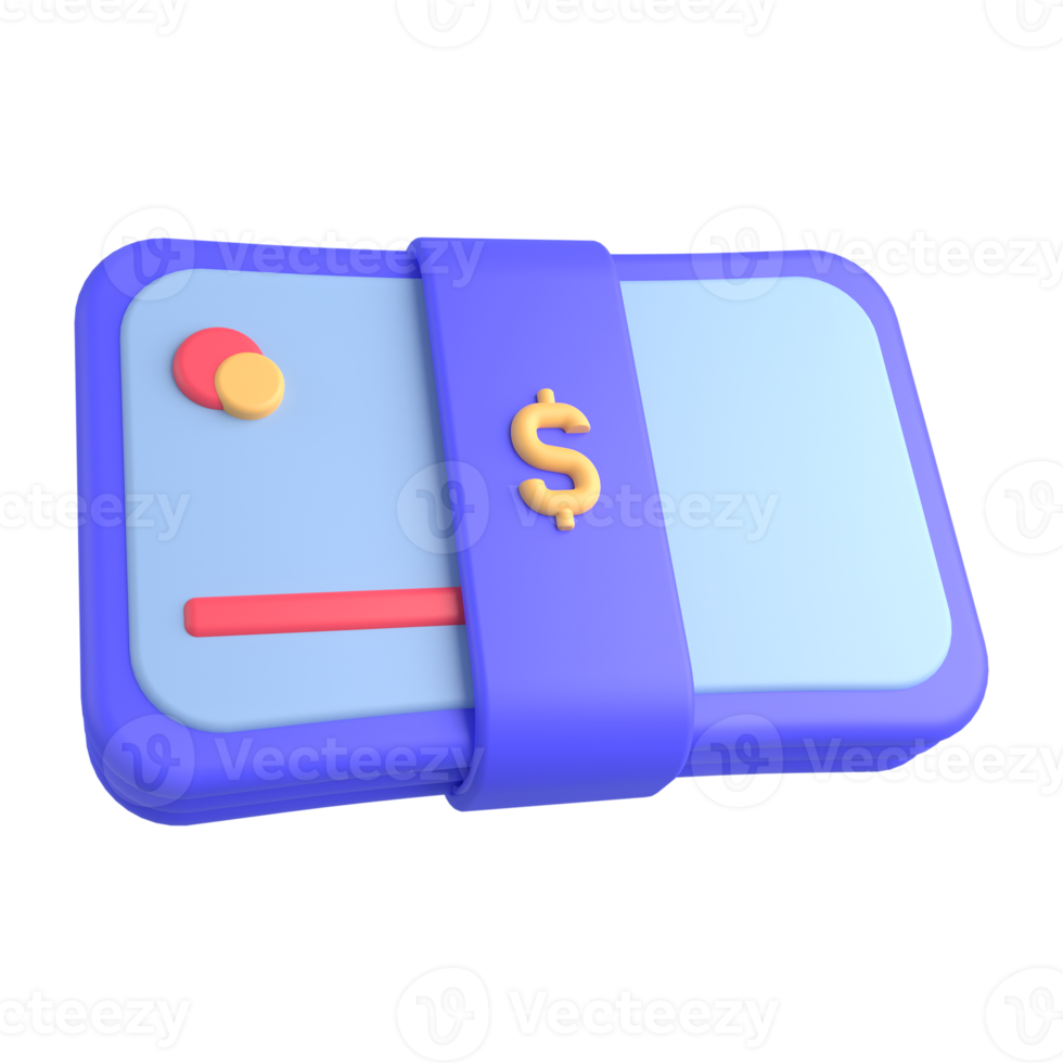 3d illustration of money icon png