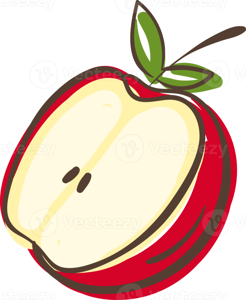 appel fruit illustratie cartoon png