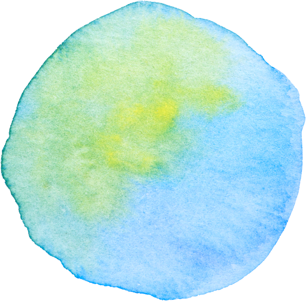 akvarell pensel måla cirklar med handritad png