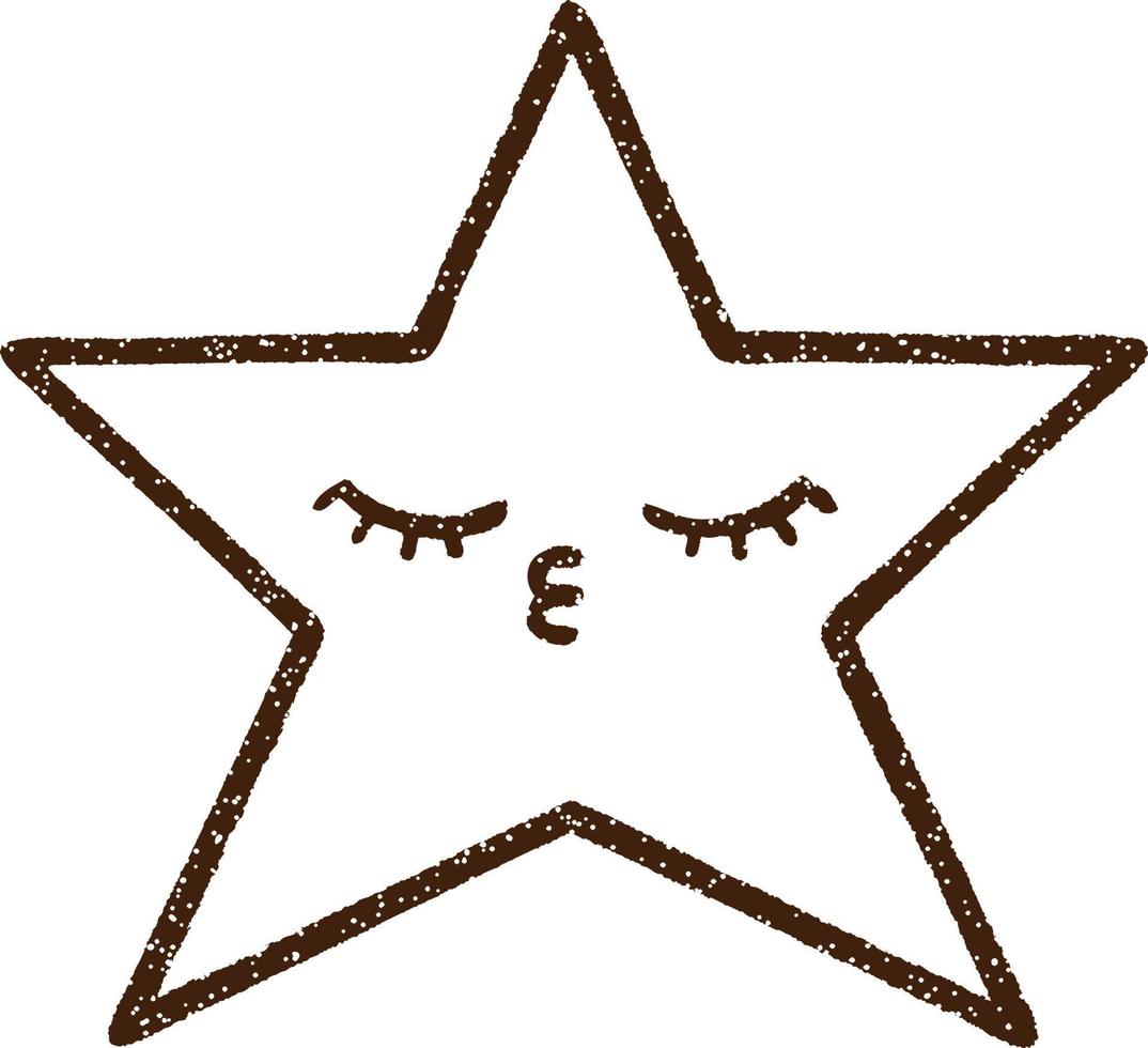 Star Charcoal Drawing vector
