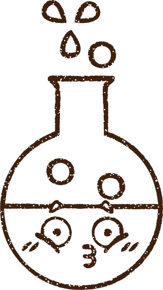 Science Experiment Charcoal Drawing vector