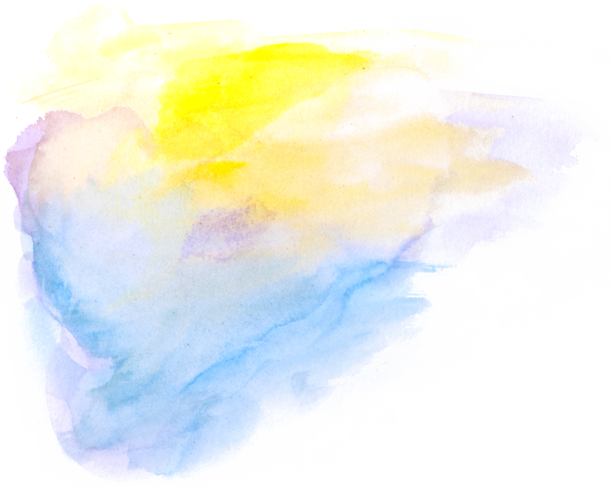 Watercolor paint brush strokes from a hand drawn background png