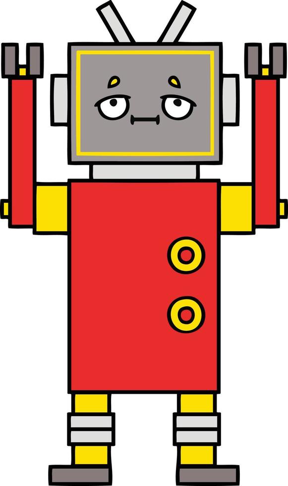 cute cartoon robot vector