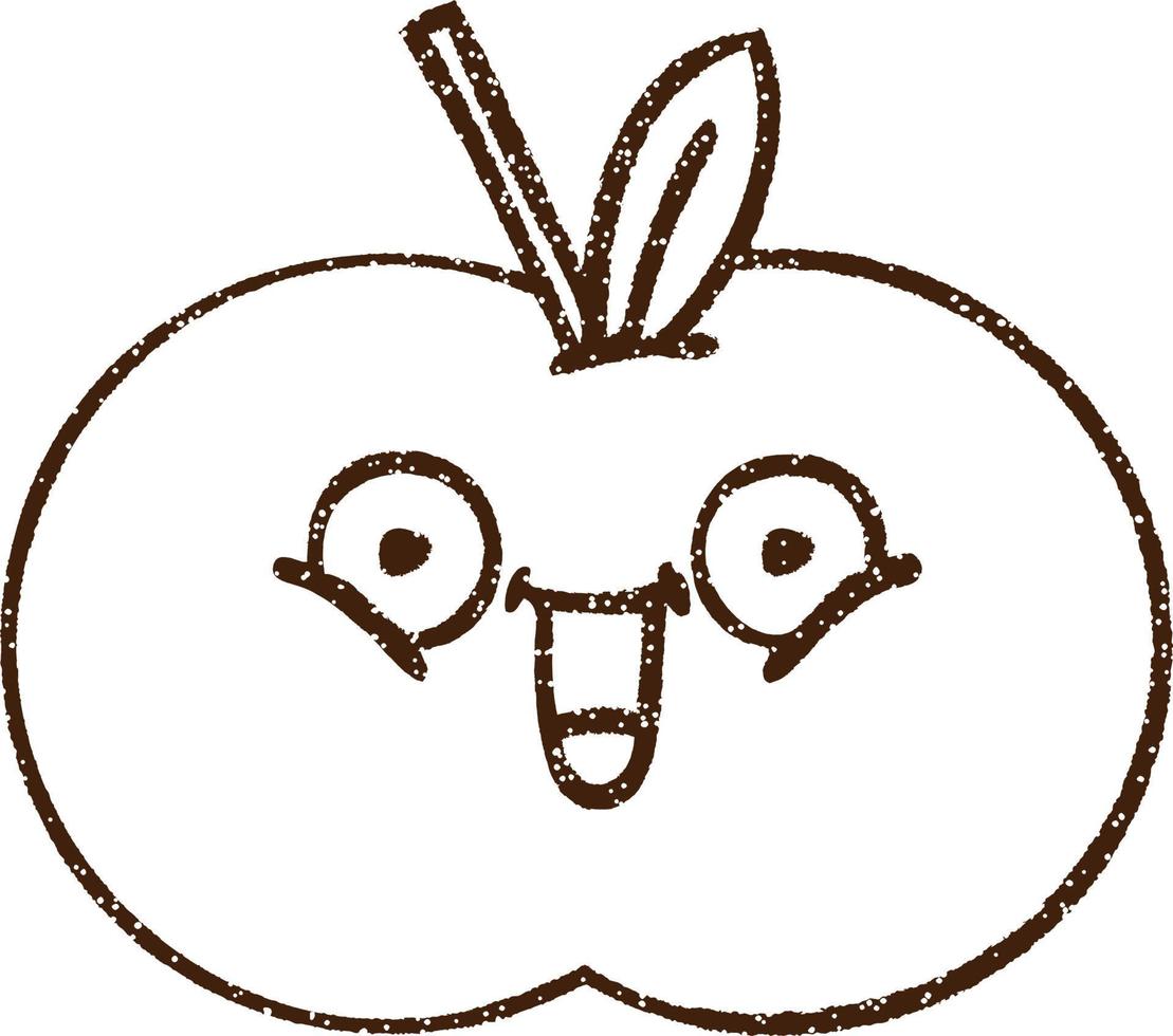 Apple Charcoal Drawing 9597007 Vector Art at Vecteezy