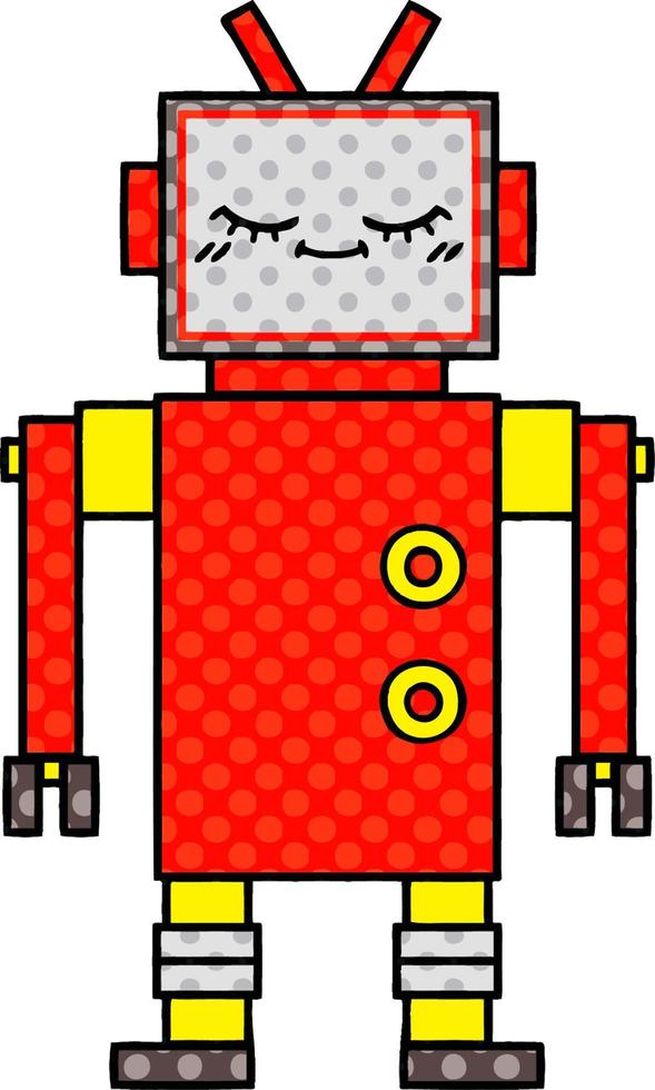 comic book style cartoon robot vector