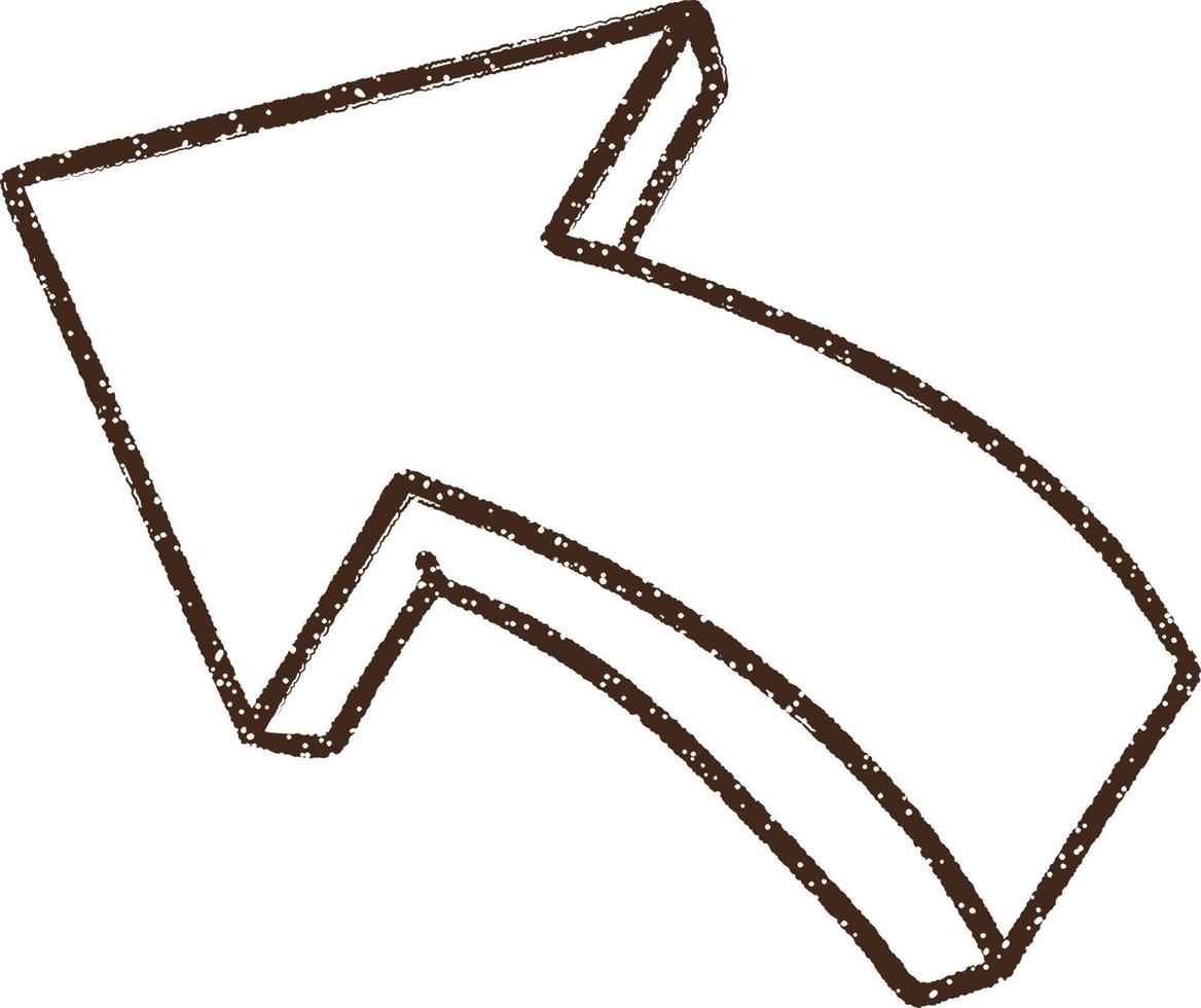 Direction Arrow Charcoal Drawing vector