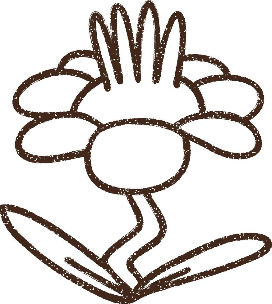 Flower Charcoal Drawing vector