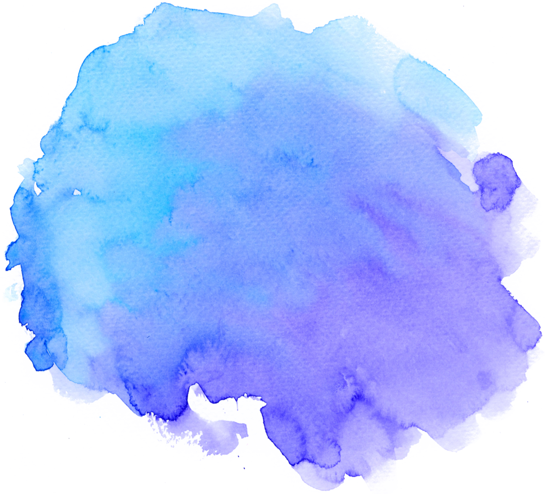 Watercolor paint brush strokes from a hand drawn background png