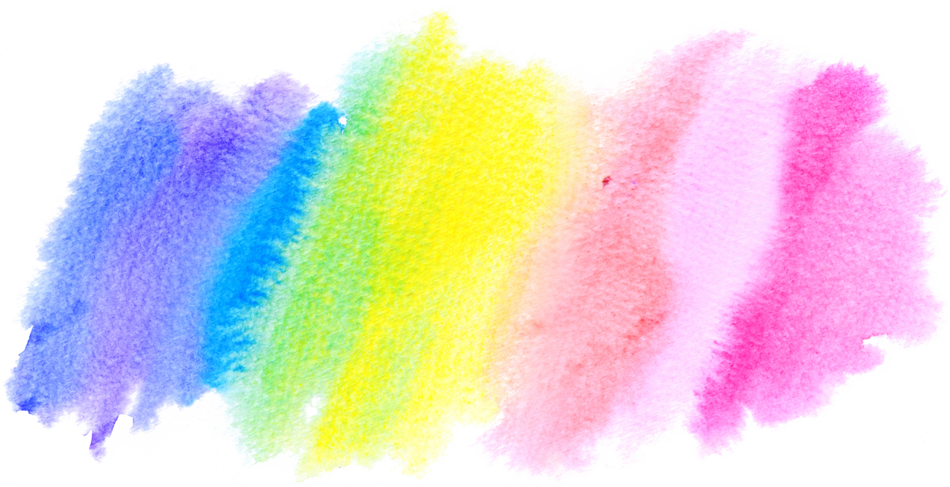 Watercolor paint brush strokes from a hand drawn background png