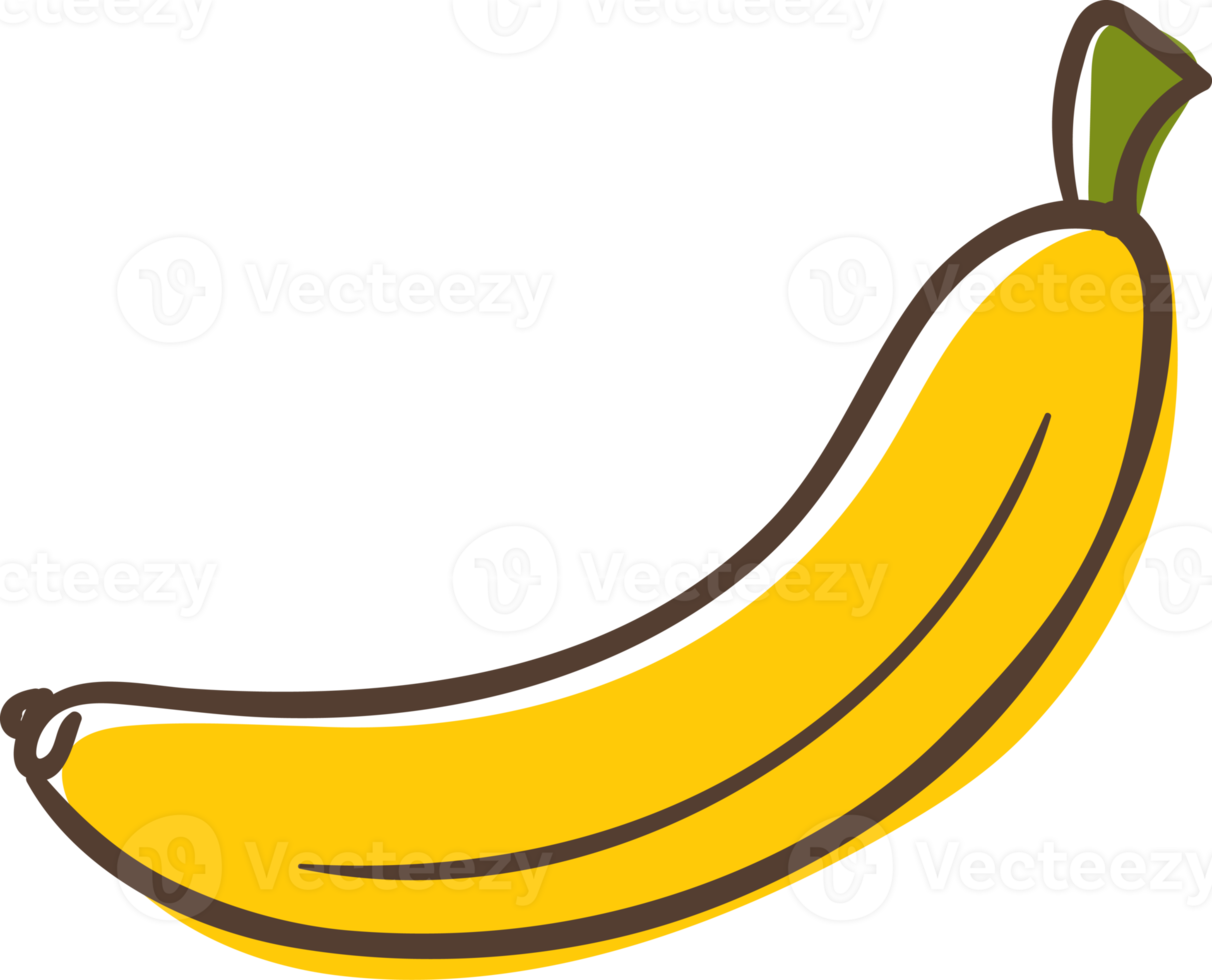 fumetto dell'illustrazione della frutta della banana png