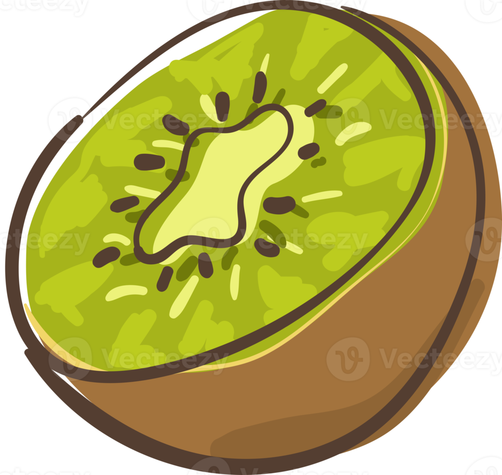 desenho de ilustração de kiwi png