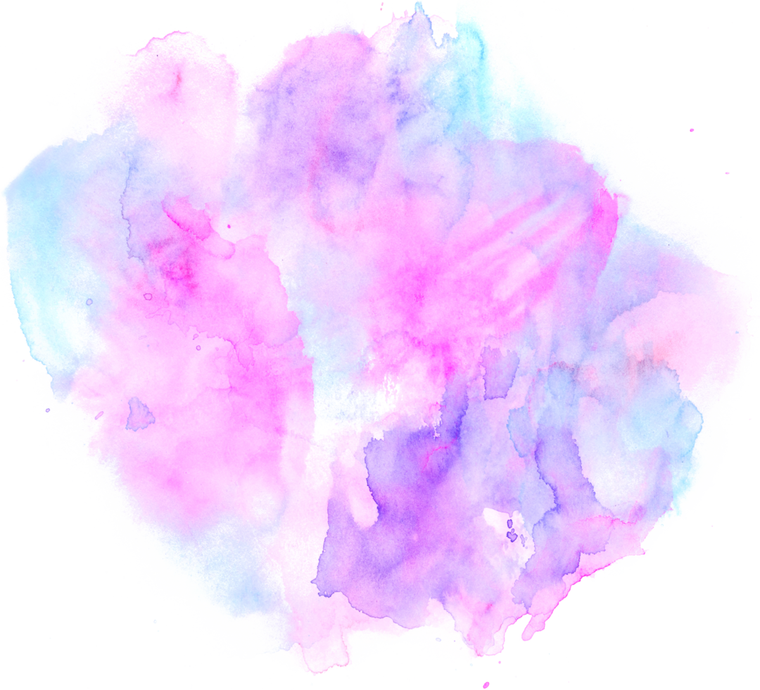 Watercolor paint brush strokes from a hand drawn background png