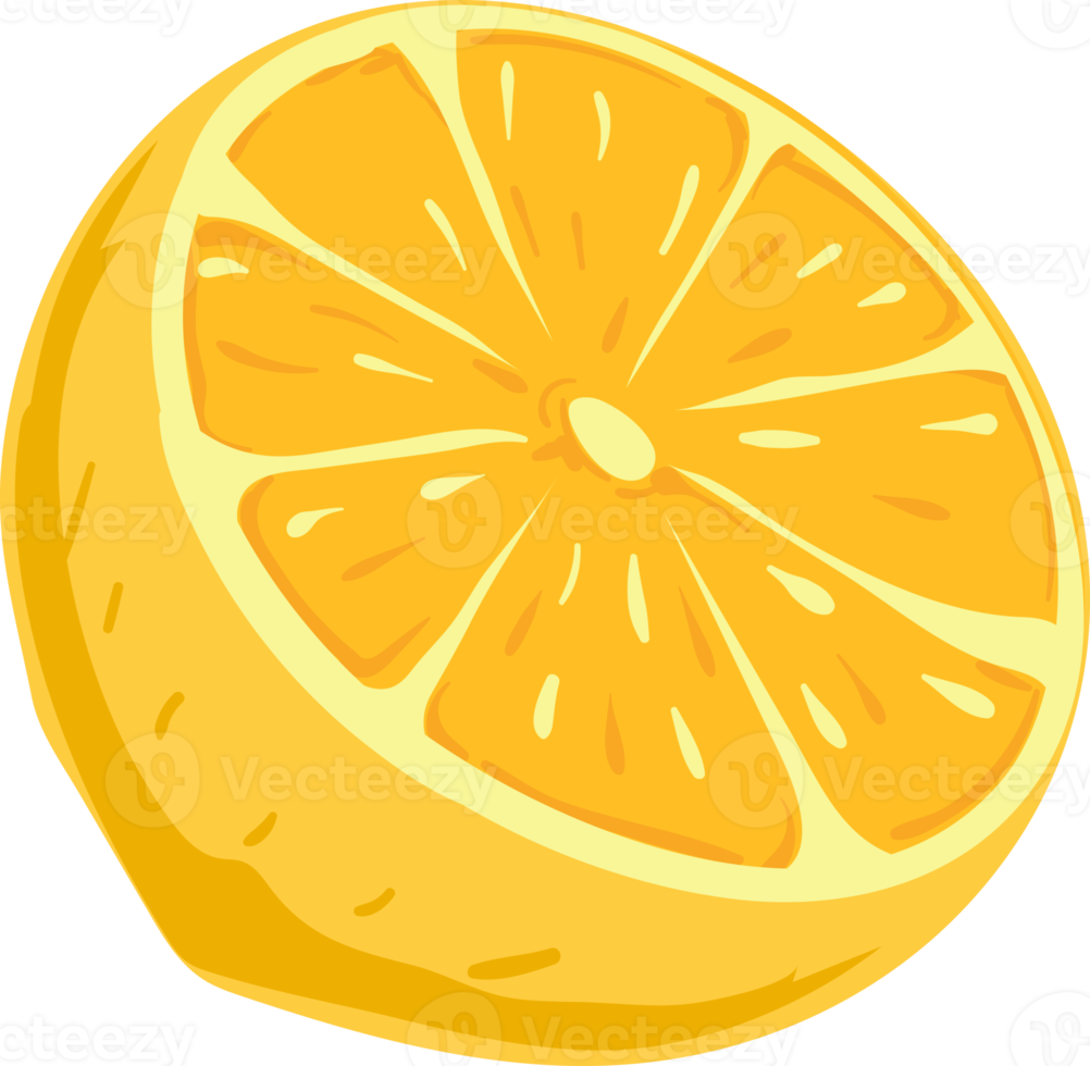 dibujos animados de ilustración de fruta de limón png