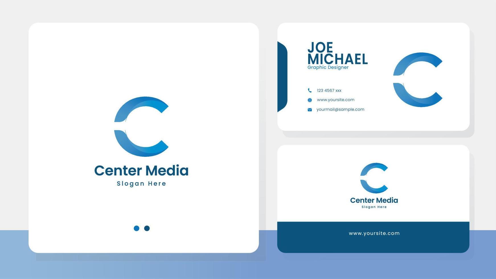 Center Media Initial Logo vector