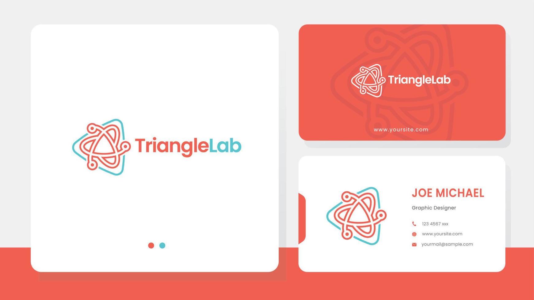 Triangle lab - paquete de logotipos de laboratorio tecnológico vector