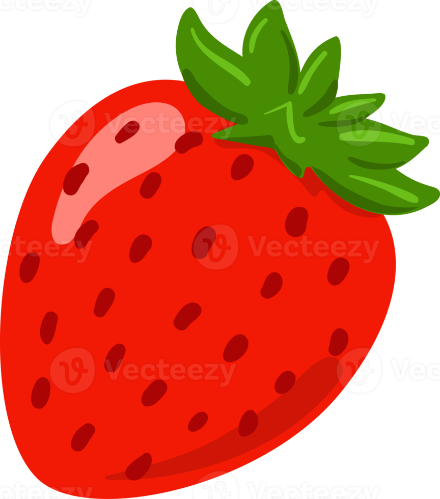 aardbei fruit illustratie cartoon png