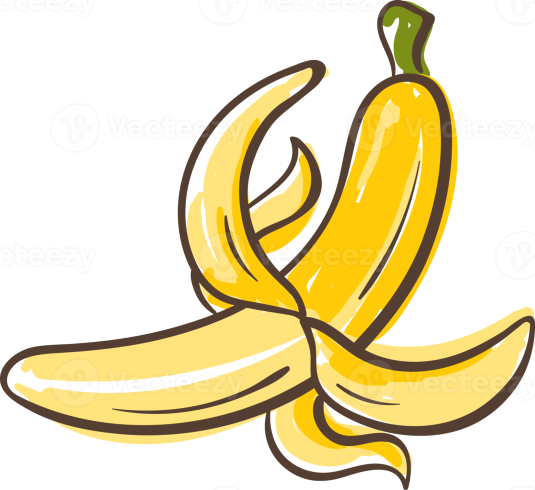 desenho de ilustração de fruta banana png