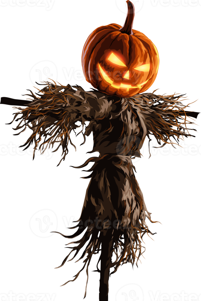 halloween pumpa fågelskrämma png