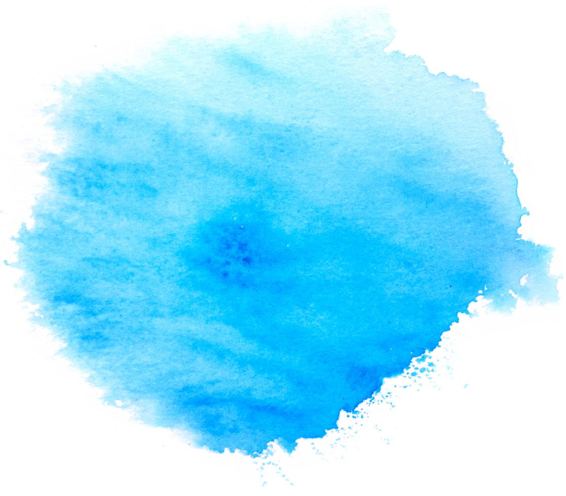 Watercolor paint brush strokes from a hand drawn background png