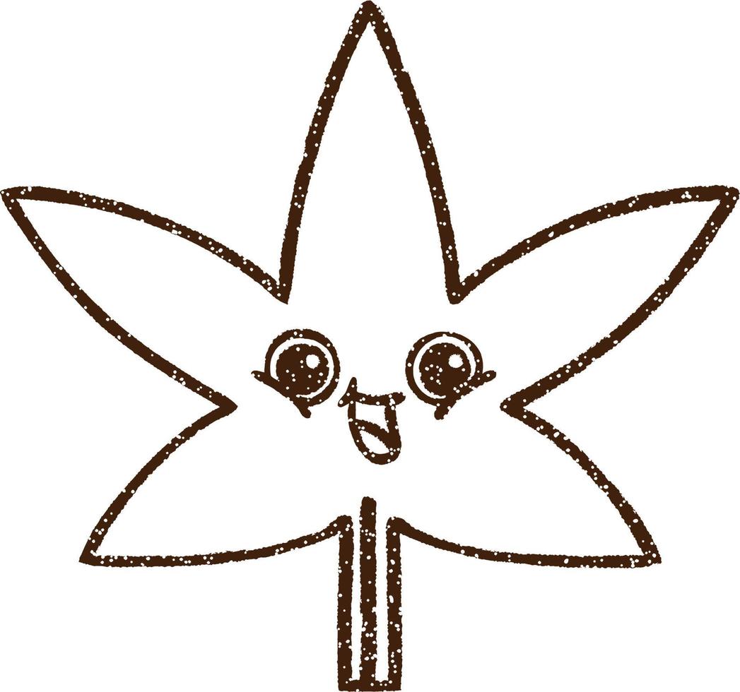 Leaf Charcoal Drawing vector