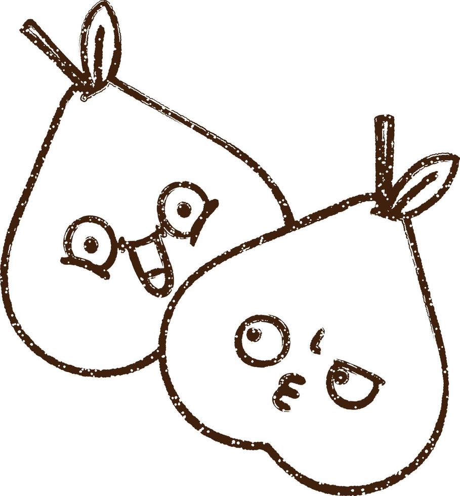 Pear Charcoal Drawing 9598167 Vector Art at Vecteezy
