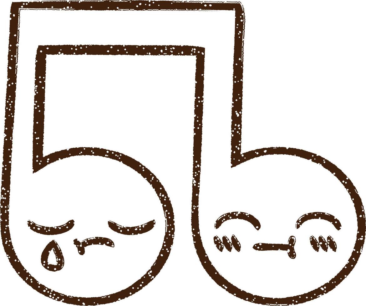 Music Note Charcoal Drawing 9598186 Vector Art at Vecteezy