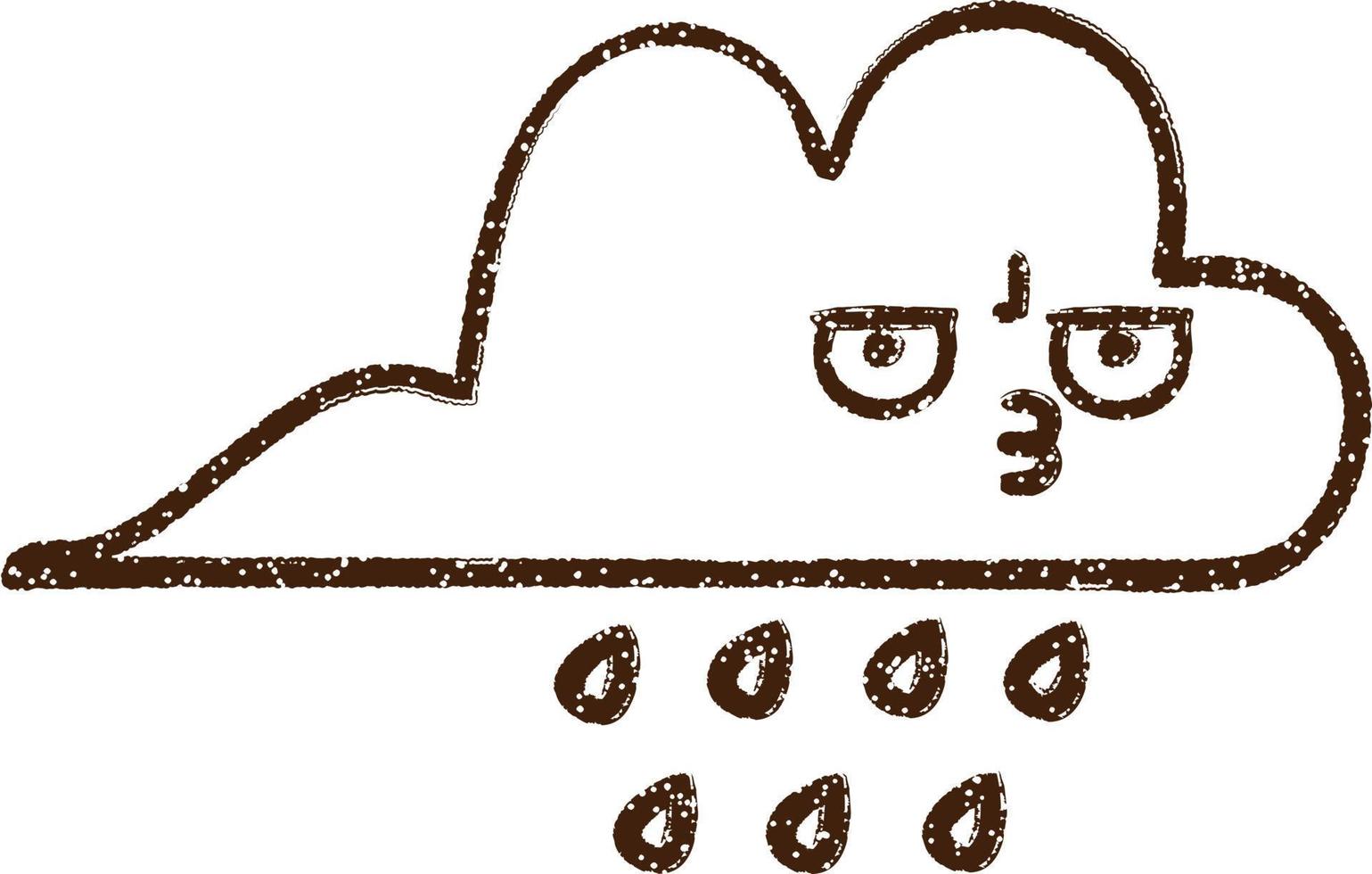 Cloud Charcoal Drawing vector