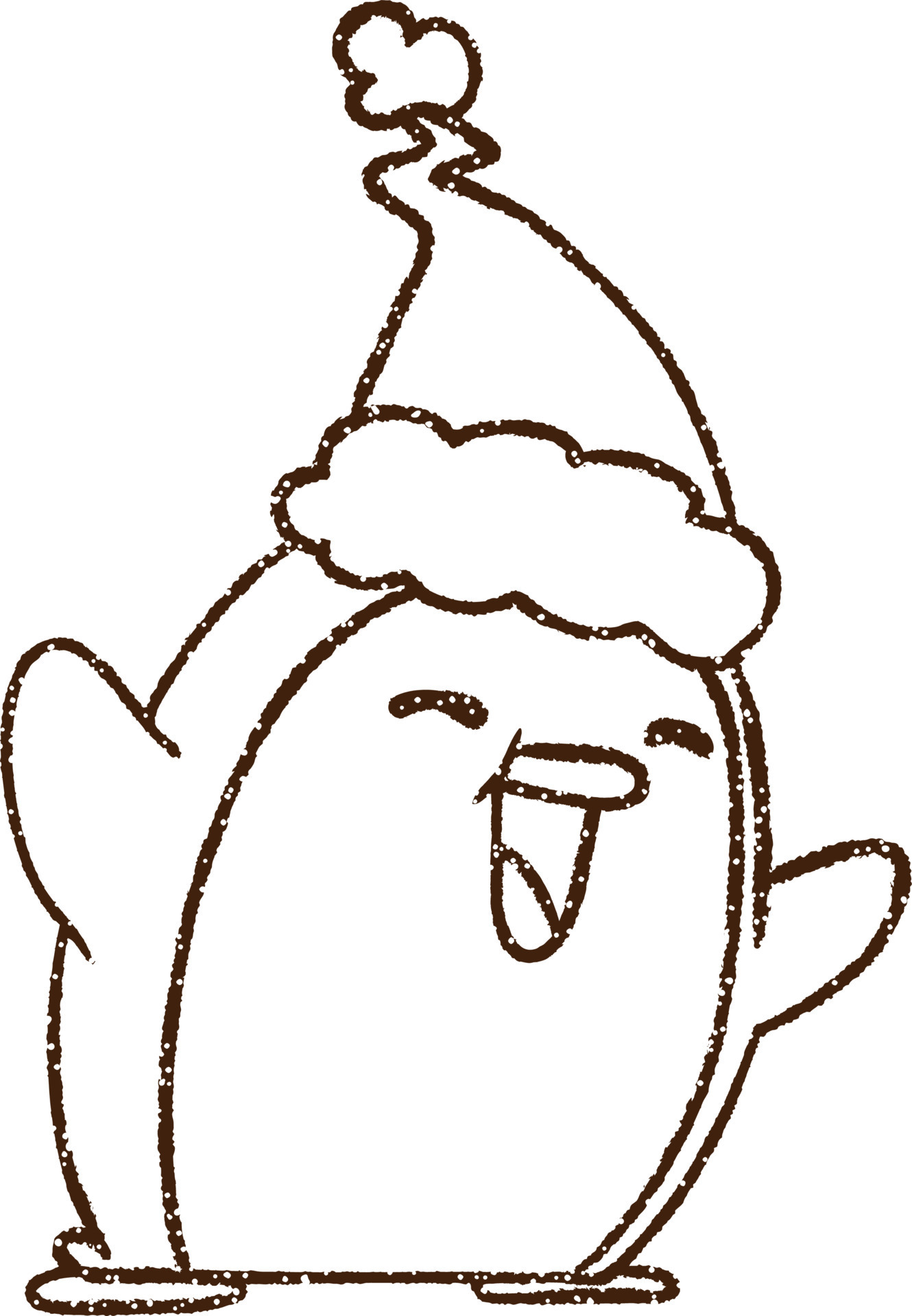 Christmas Penguin Charcoal Drawing 9598488 Vector Art at Vecteezy