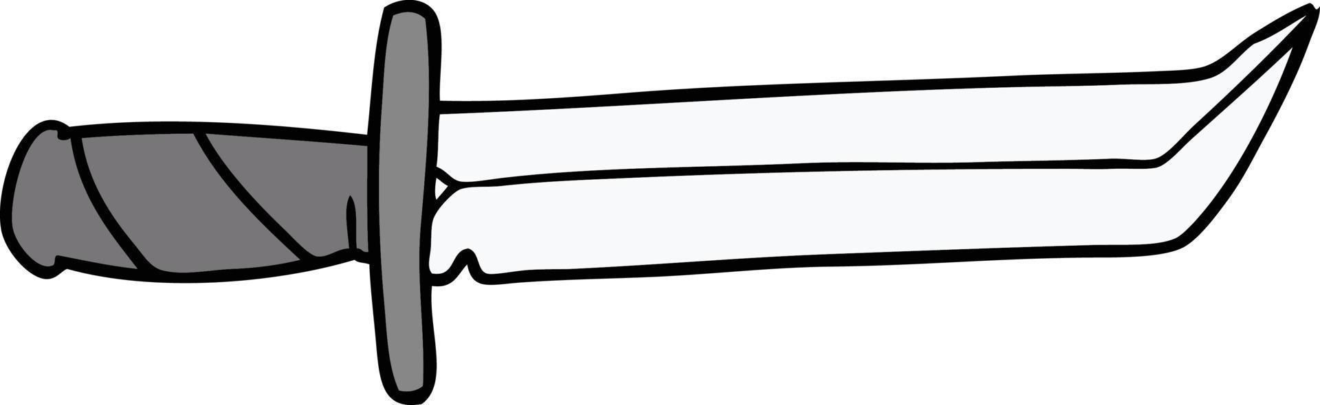 cartoon doodle of a short dagger vector