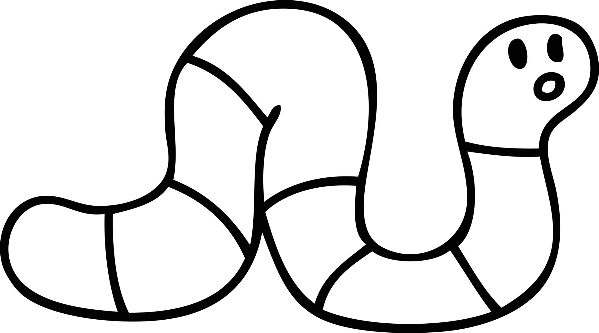 quirky line drawing cartoon worm 9598506 Vector Art at Vecteezy