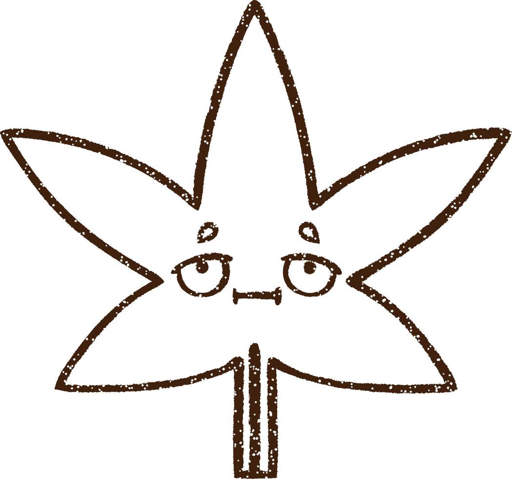 Leaf Charcoal Drawing vector