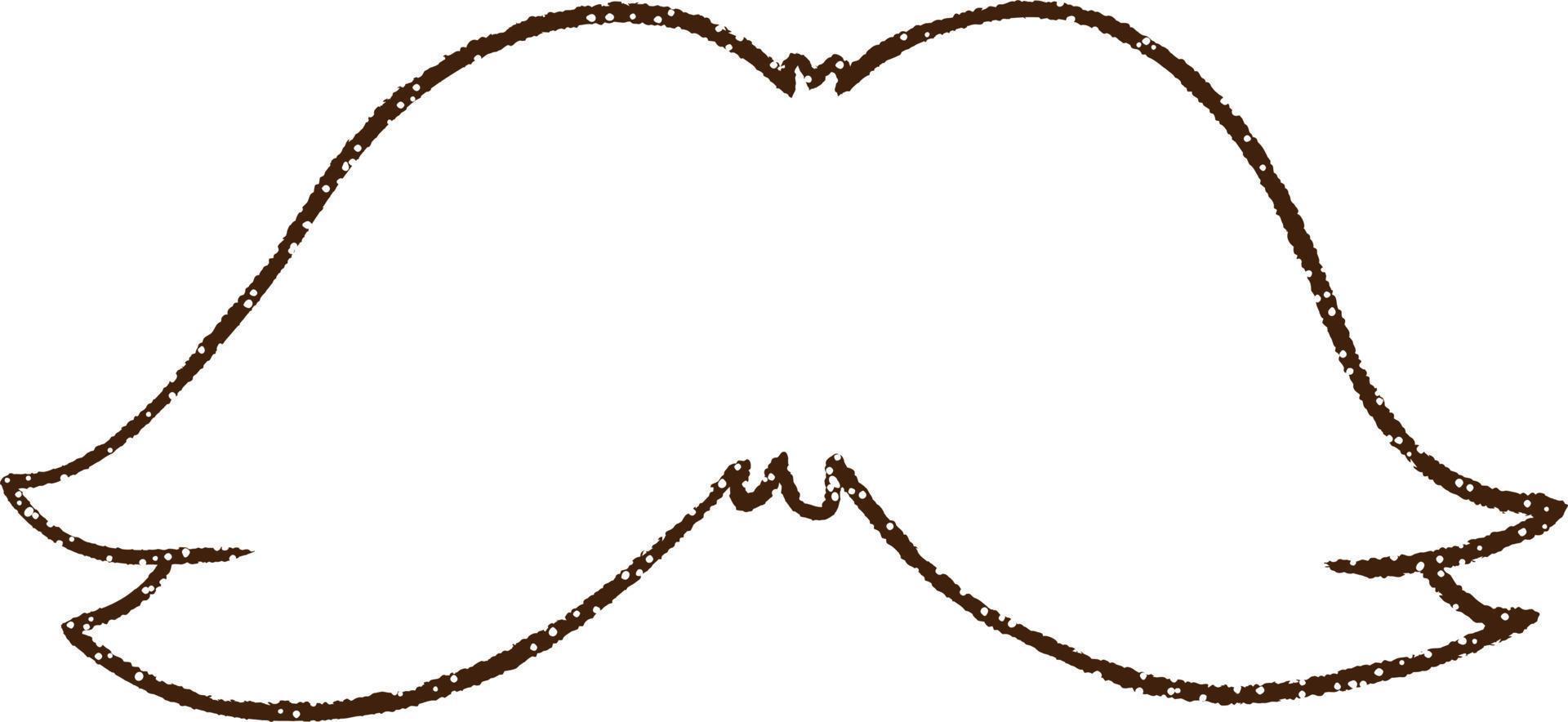 Mustache Charcoal Drawing vector